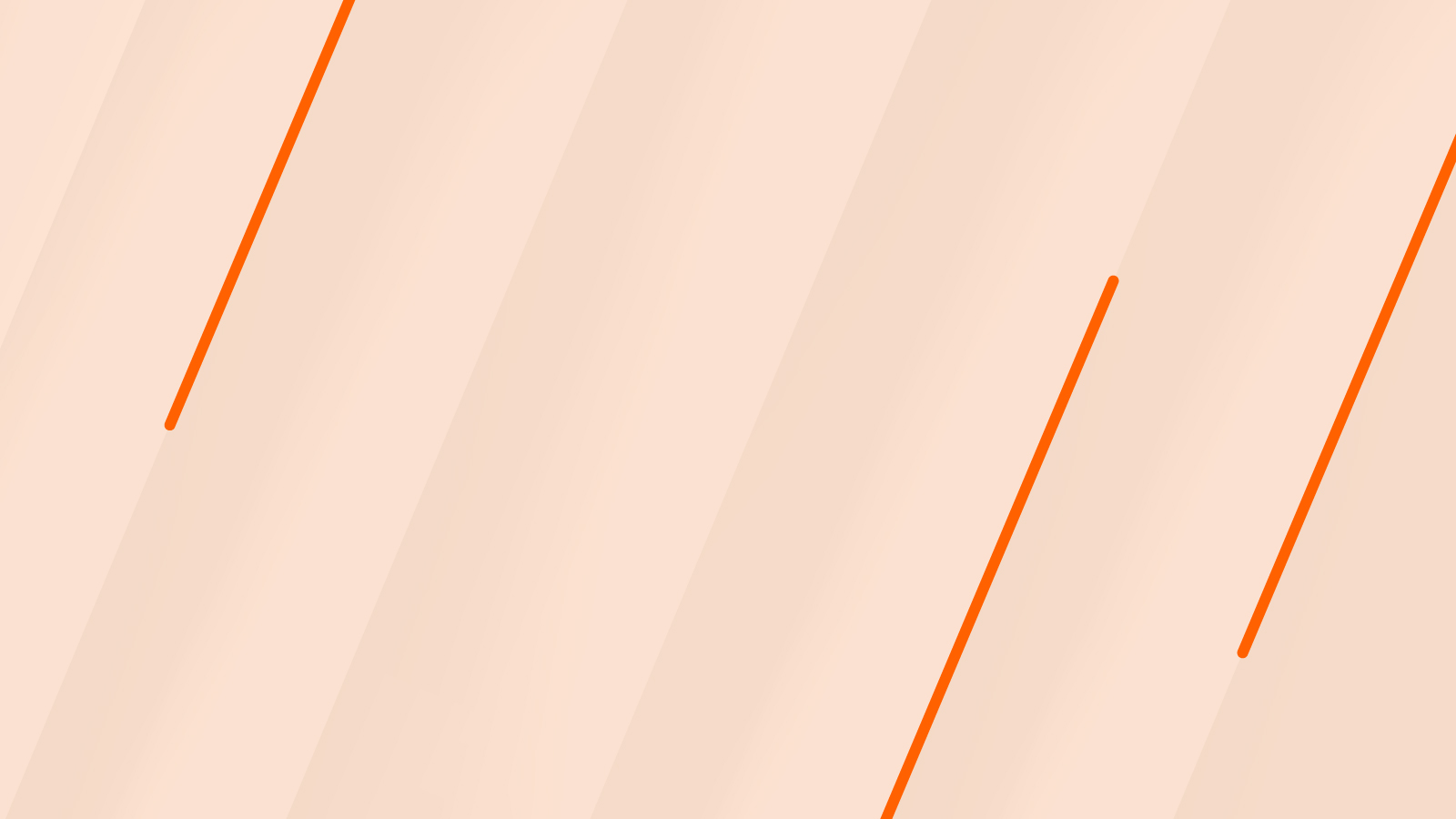 Beige background with thin, slanted orange lines creating a modern pattern.