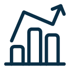 Bar Graph Arrow Up Icon