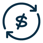 Circle Arrows Dollar Icon
