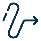 Curvy Arrow Icon Ink