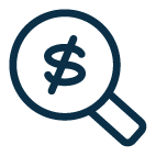 Magnifying Glass Dollar Icon