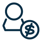 Person Dollar Icon Ink