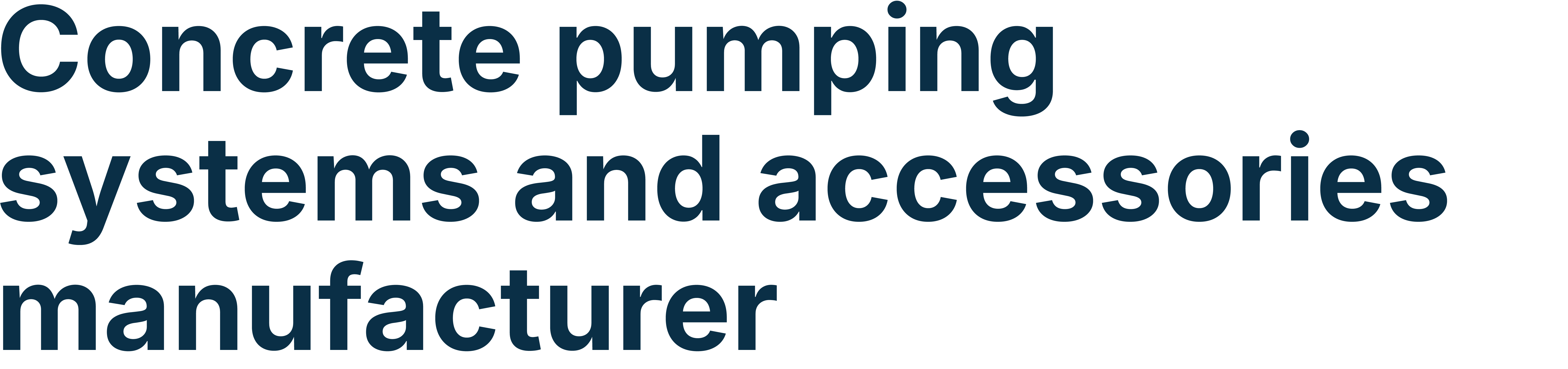 Concrete Pumping Systems and Accessories Manufacturer Logo