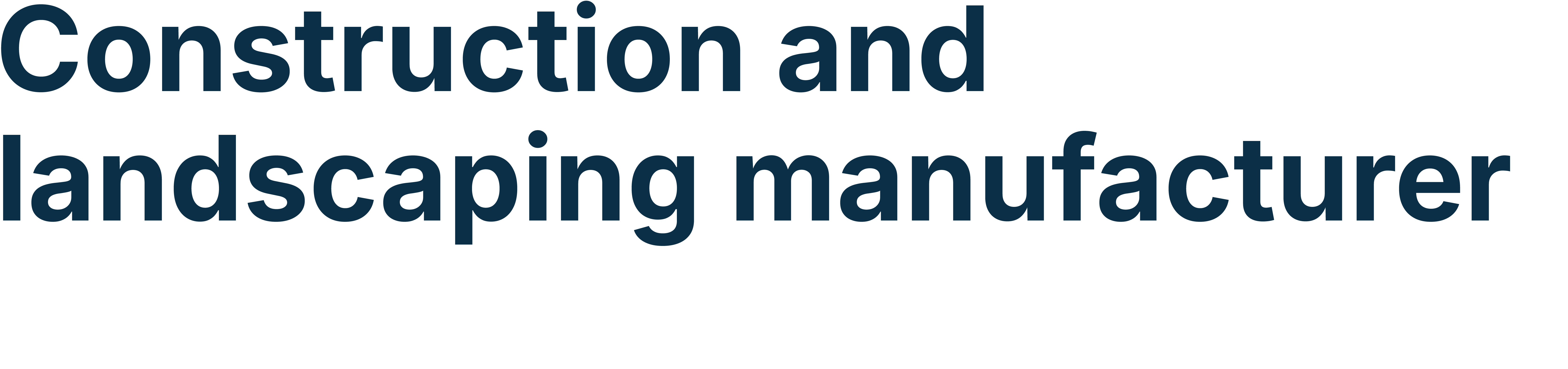 Construction and Landscaping Manufacturer Logo