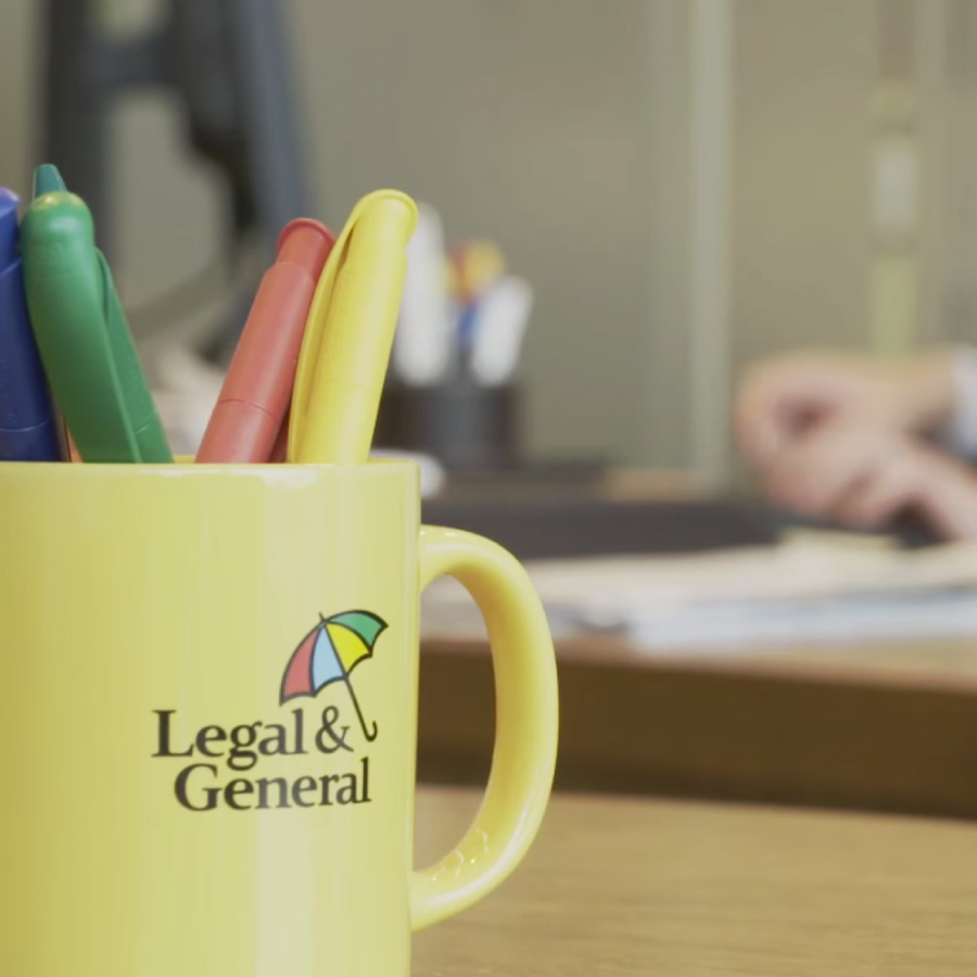 Legal and General's updated logo, showcasing a contemporary aesthetic that embodies the brand's values and vision.