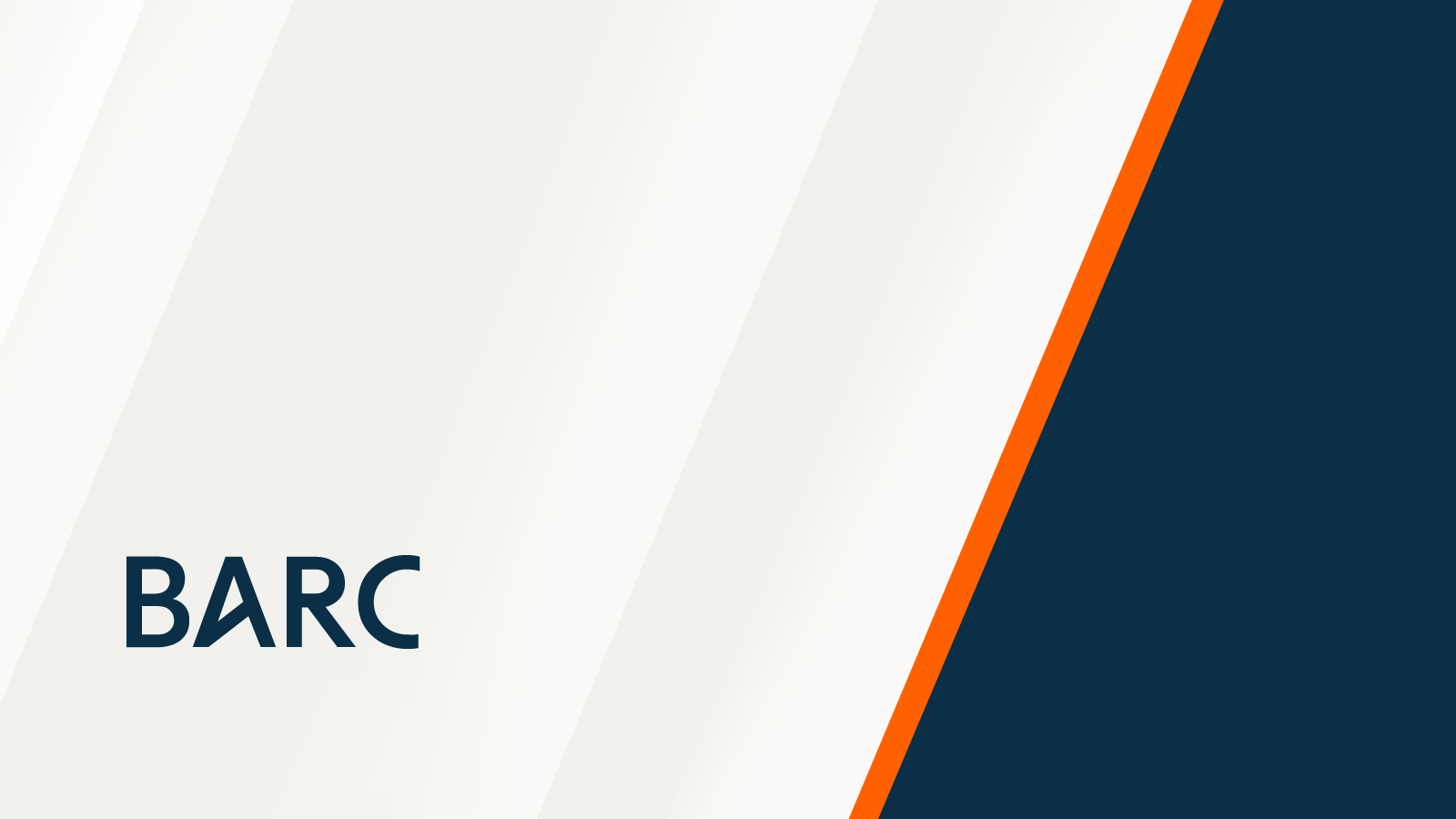 BARC logo displayed on a white and navy background with an orange diagonal stripe, used as a branding element for the Anaplan analyst report.