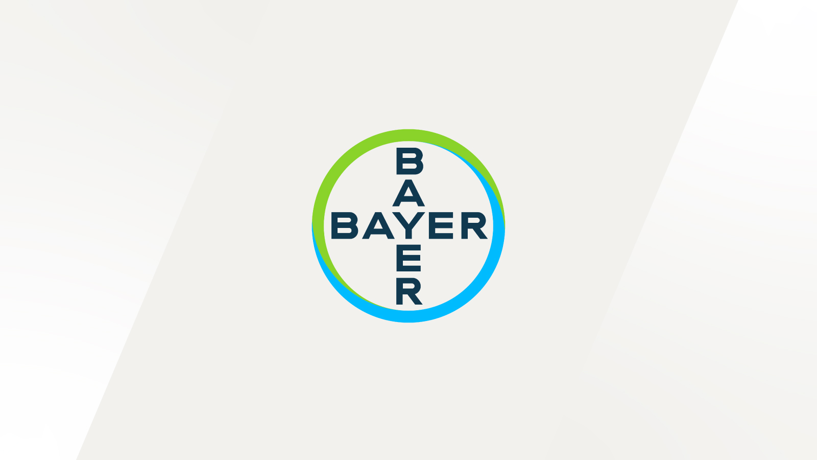 Bayer logo displayed center. Bayer logo in a blue and green ring on a light gradient background.